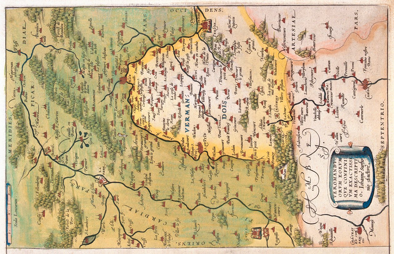 Picardie, Nord-Pas de Calais , Frankrig af Abraham Ortelius