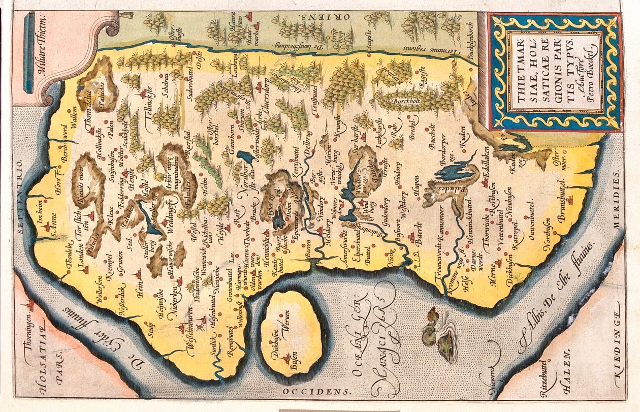 Slesvig-Holsten, Tyskland af Abraham Ortelius