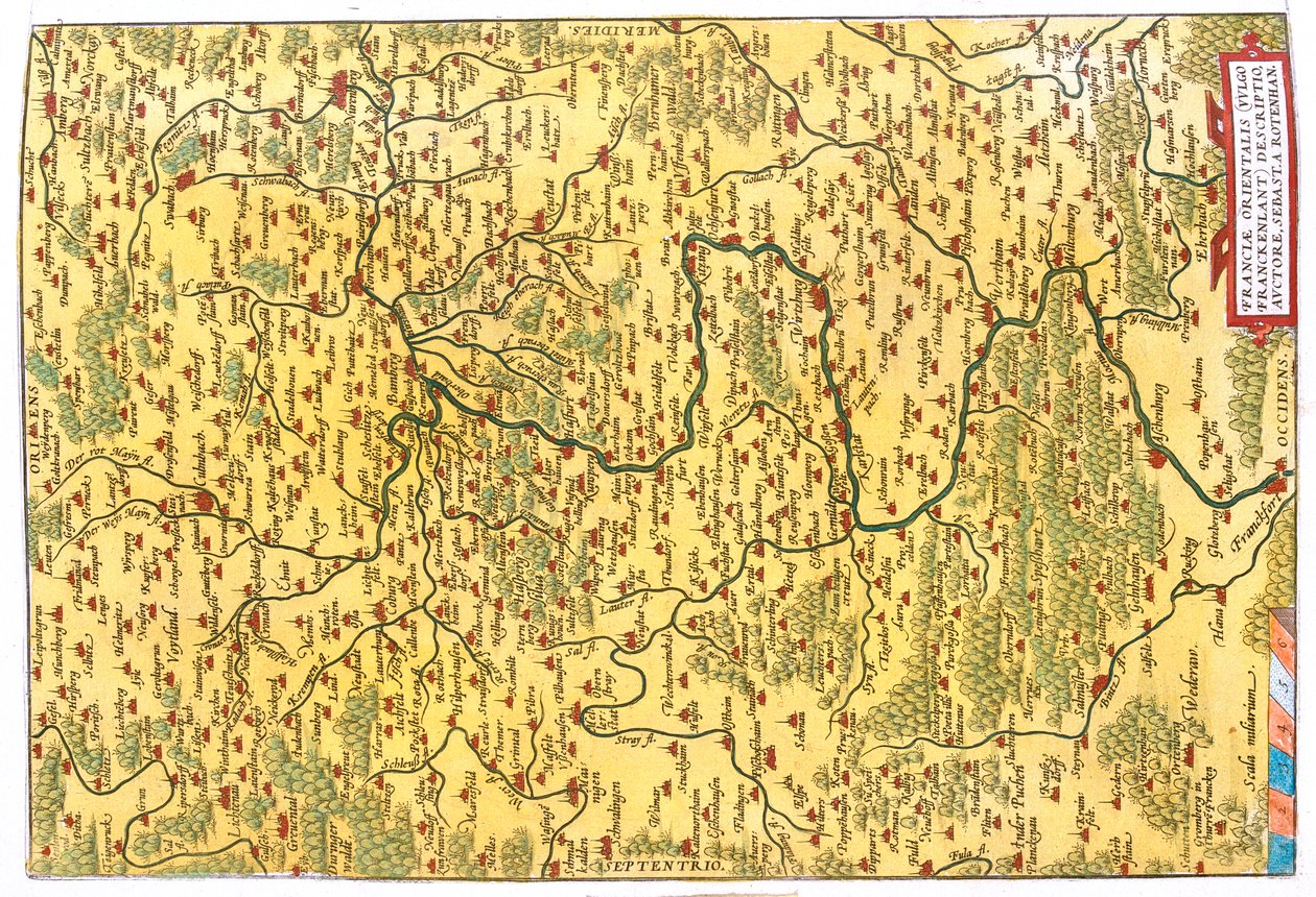 Delstat: Hessen, Thüringen, Bayern, Baden-Württemberg, Tyskland af Abraham Ortelius