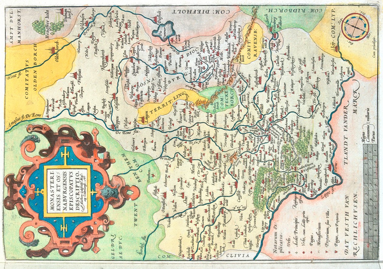 Delstat: Nordrhein-Westfalen, Niedersachsen , Tyskland af Abraham Ortelius
