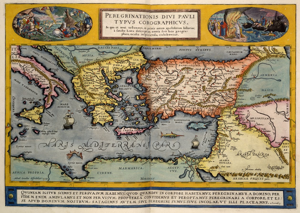 Middelhavsområdet af Abraham Ortelius