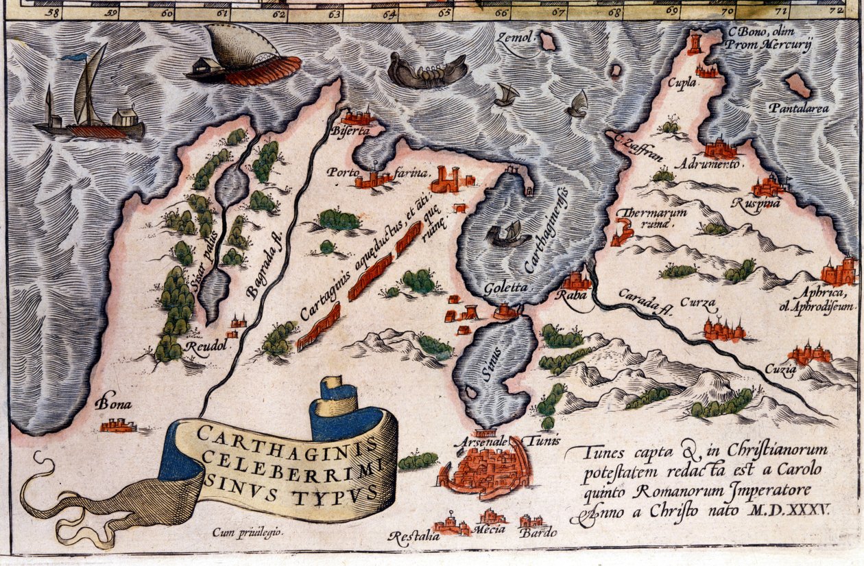 Tunis - Atlas over Abraham Ortelius, Antwerpen af Abraham Ortelius