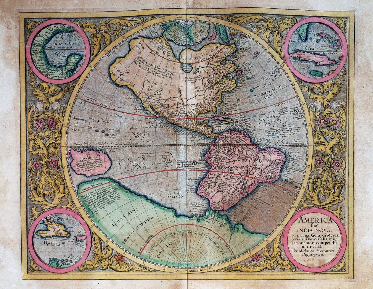 Verdenskort af Abraham Ortelius (1527-1598) af Abraham Ortelius