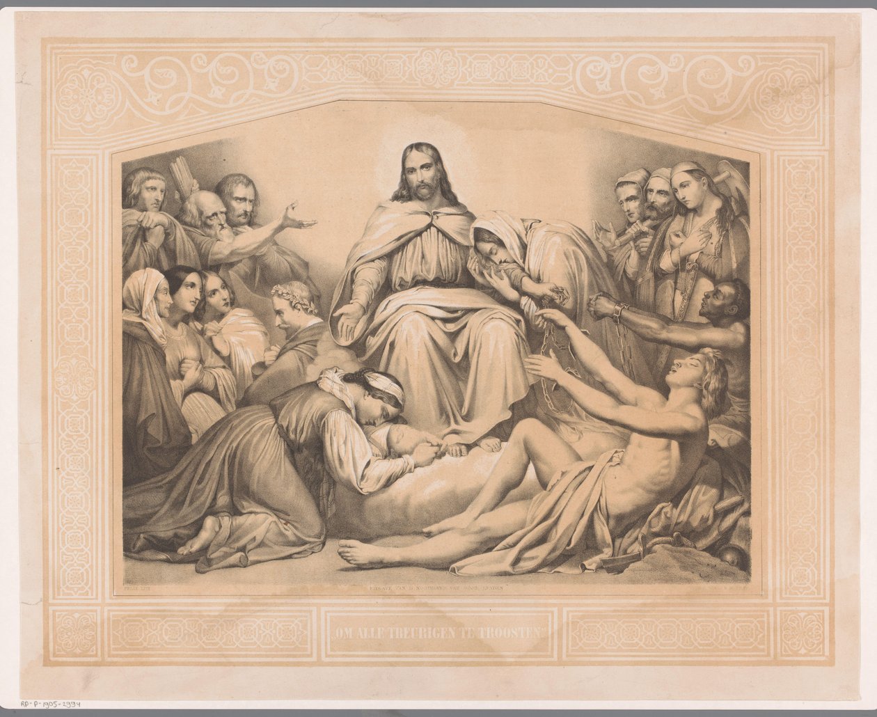 Kristus trøst At trøste alle, der sørger (titel på objekt) af Abraham Pieter Felix