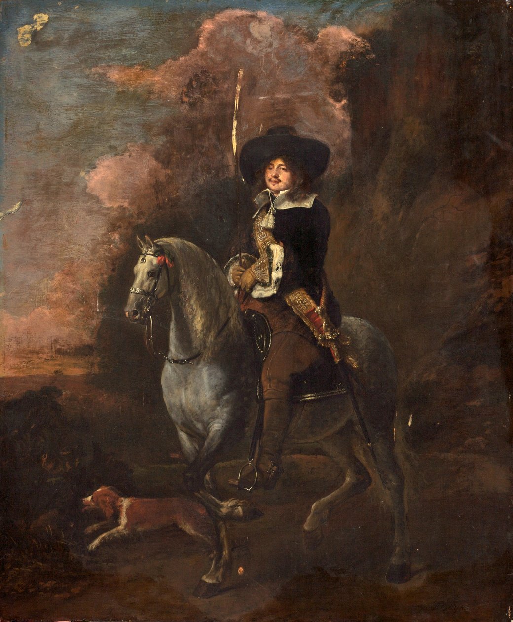 Kavaler på en grå hest, ca. 1660 af Abraham Pietersz. van Kalraet