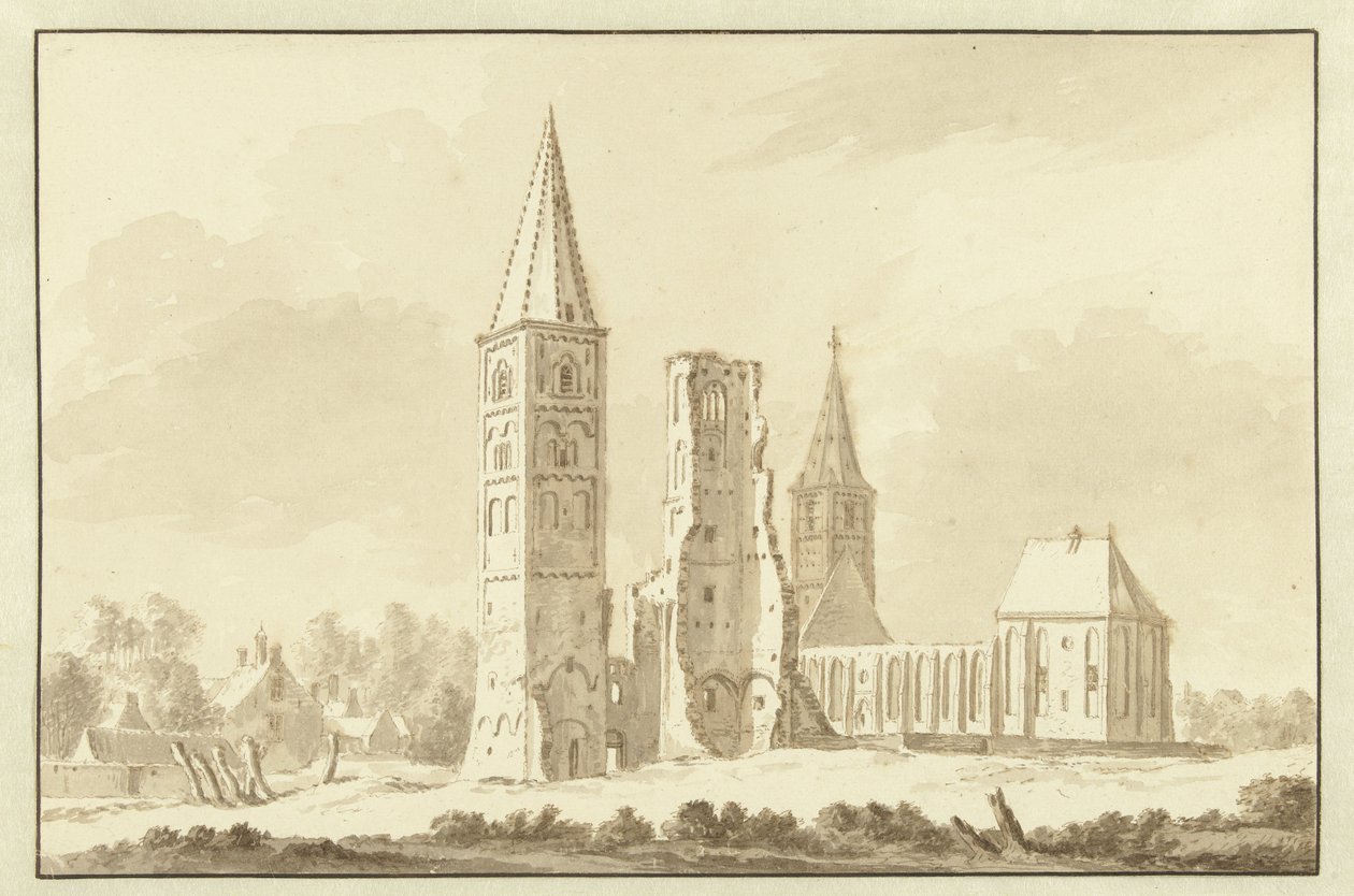 Egmond Kloster af Abraham Rademaker