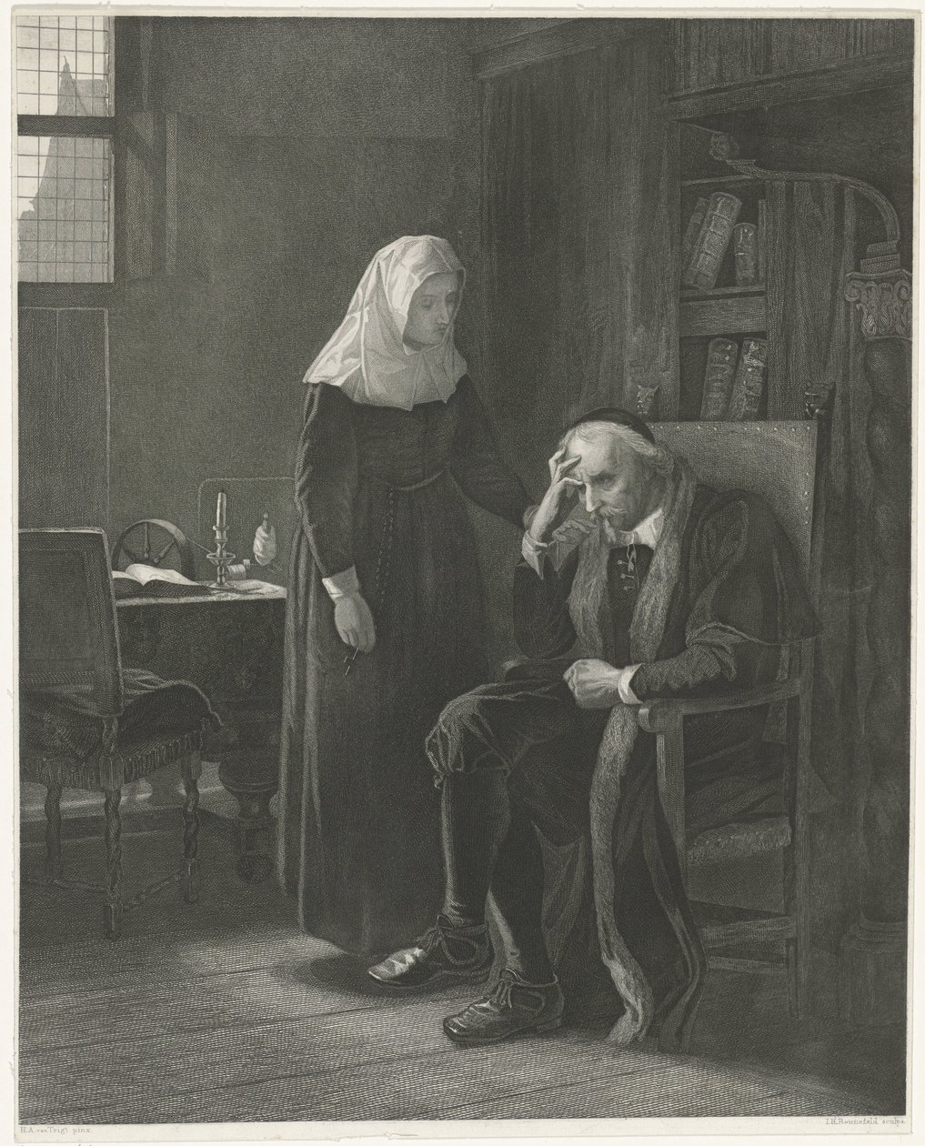 Udsigt over Cleves Cleef 1650 (titel på objekt) af Abraham Rademaker