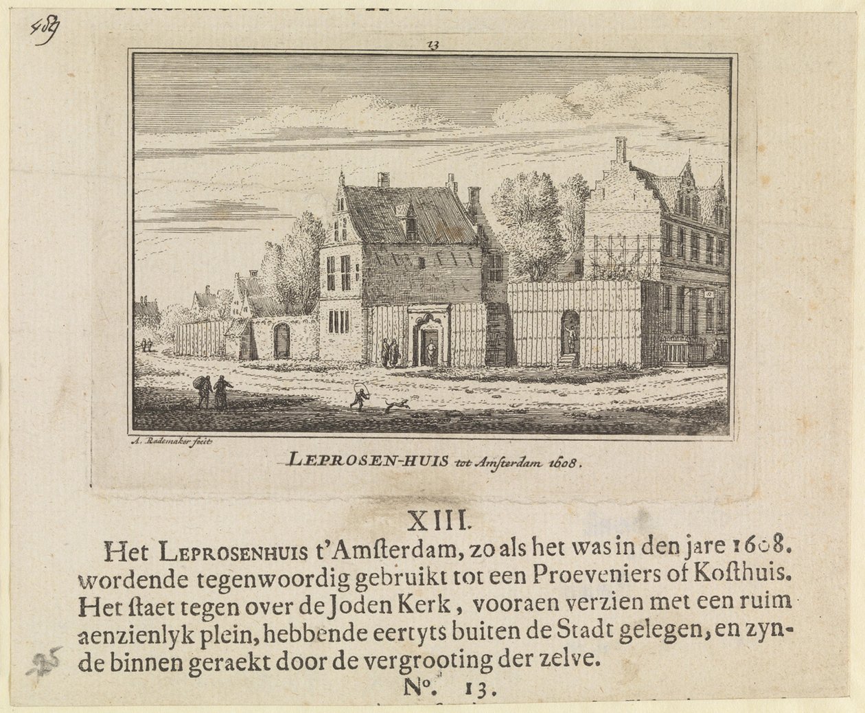 Spedalskhuset i Amsterdam, 1608 af Abraham Rademaker