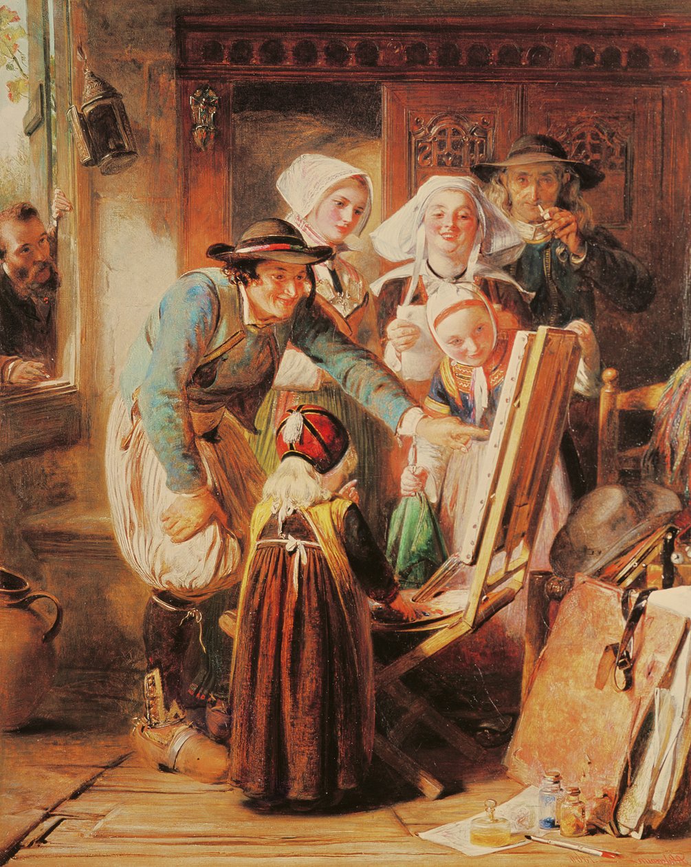 Kunstkritikere i Bretagne, 1860 af Abraham Solomon