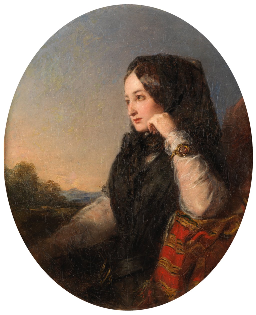 La Tristesse (olie på lærred) af Abraham Solomon