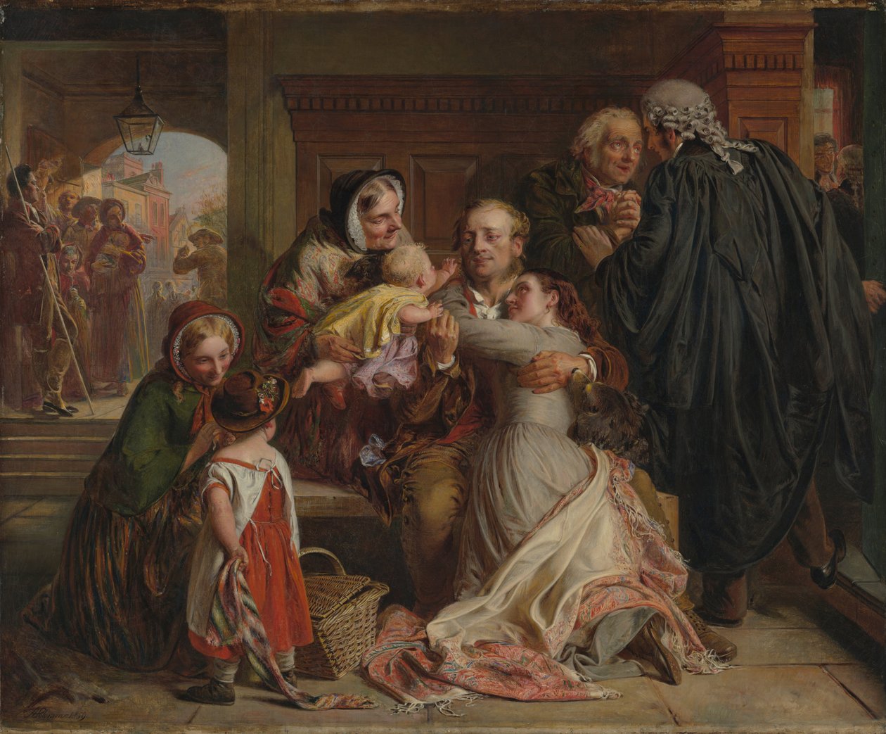 Ikke skyldig, 1859 af Abraham Solomon