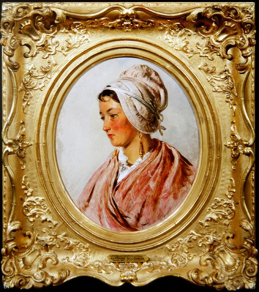 Portræt af Marguerite Bourgoigne af Abraham Solomon