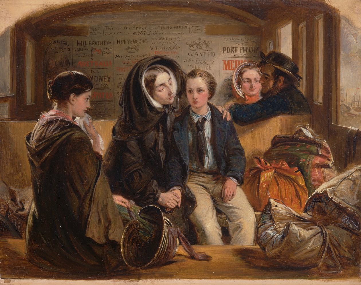 Anden klasse - Afskeden. Således skilles vi rige i sorg, skilles fattige., 1855. af Abraham Solomon