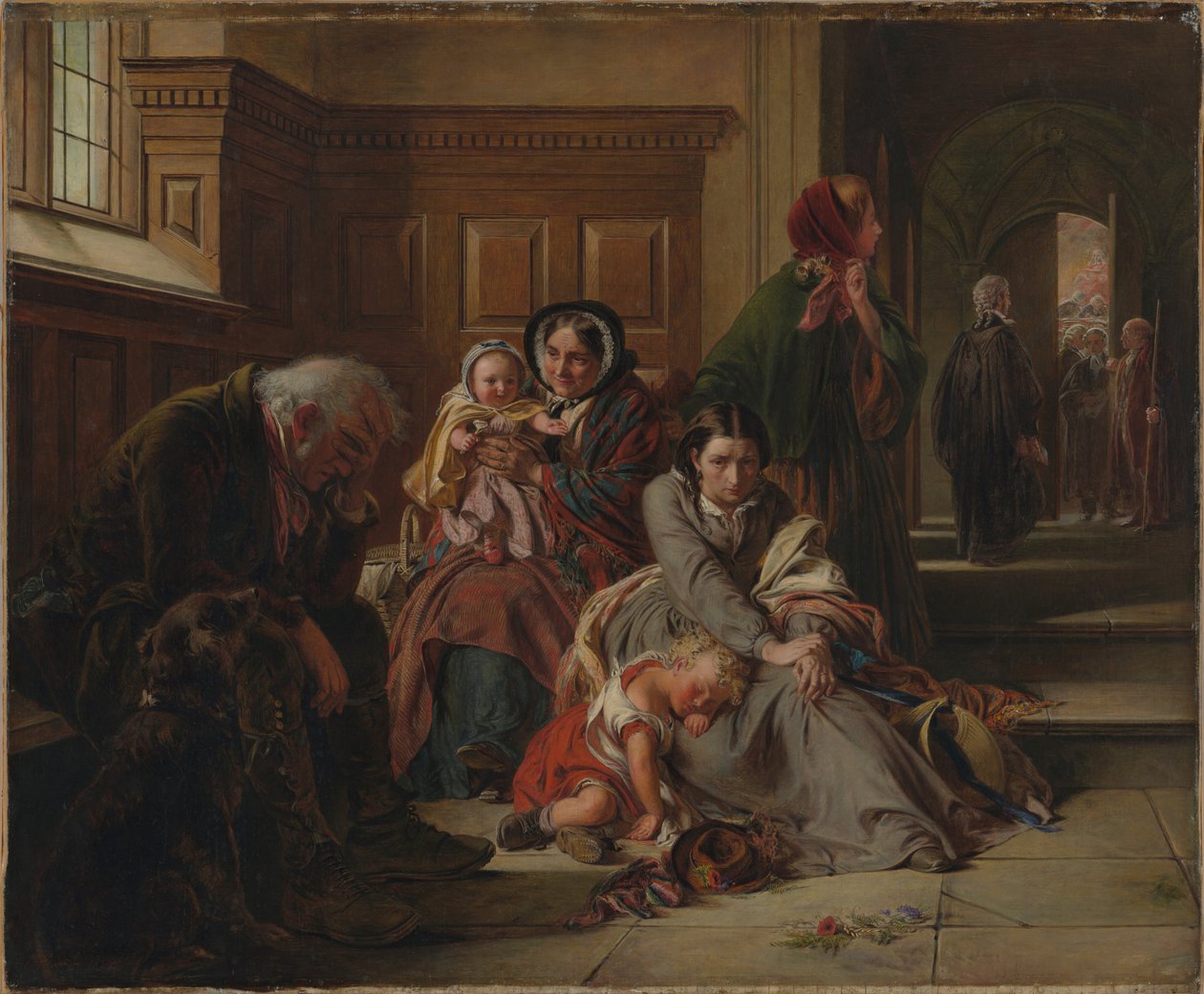 Venter på dommen, 1859 af Abraham Solomon