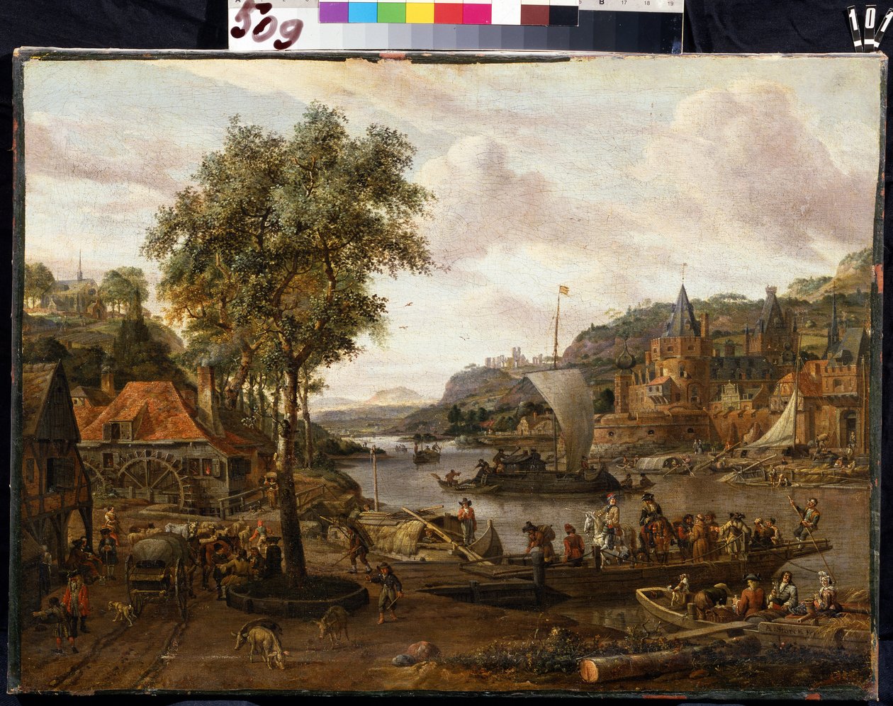 Sejlbåde. Maleri af Abraham Storck (1635-1710). Olie på lærred, 48 x 69 cm, slutningen af ​​det 17.-begyndelsen af ​​1700-tallet. Flamsk skole, barokkunst. Eremitagemuseet, Sankt Petersborg. af Abraham Storck