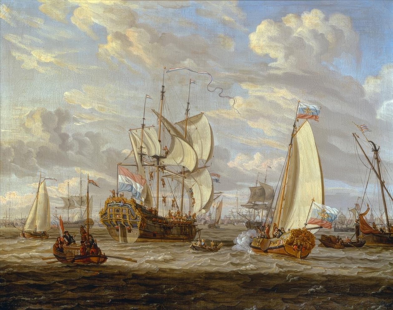 Peter den Store besøger skibet Peter og Paul’ af Abraham Storck
