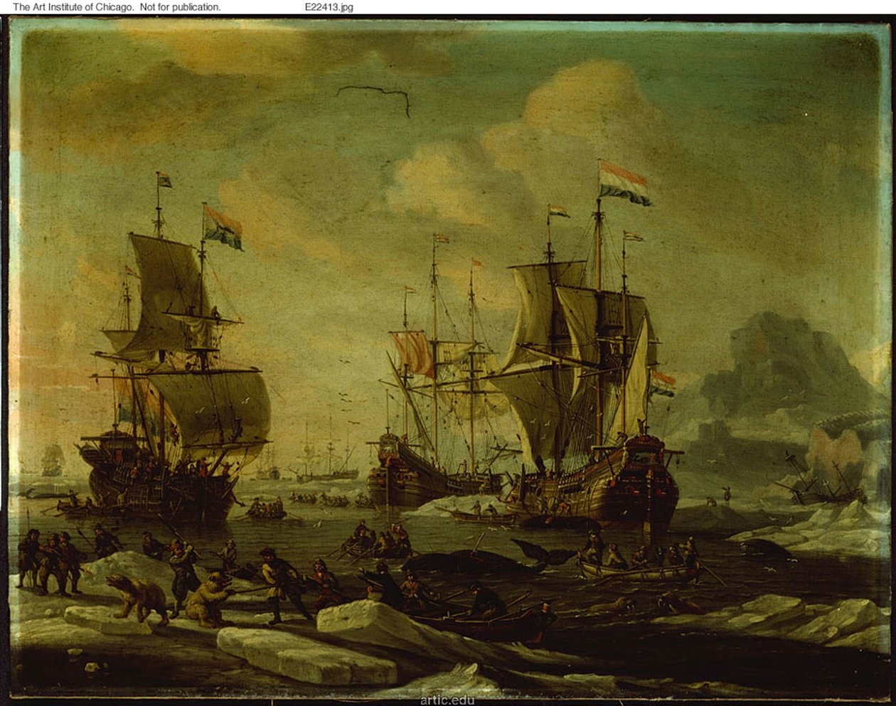 Den hollandske hvalfangerflåde af Abraham Storck