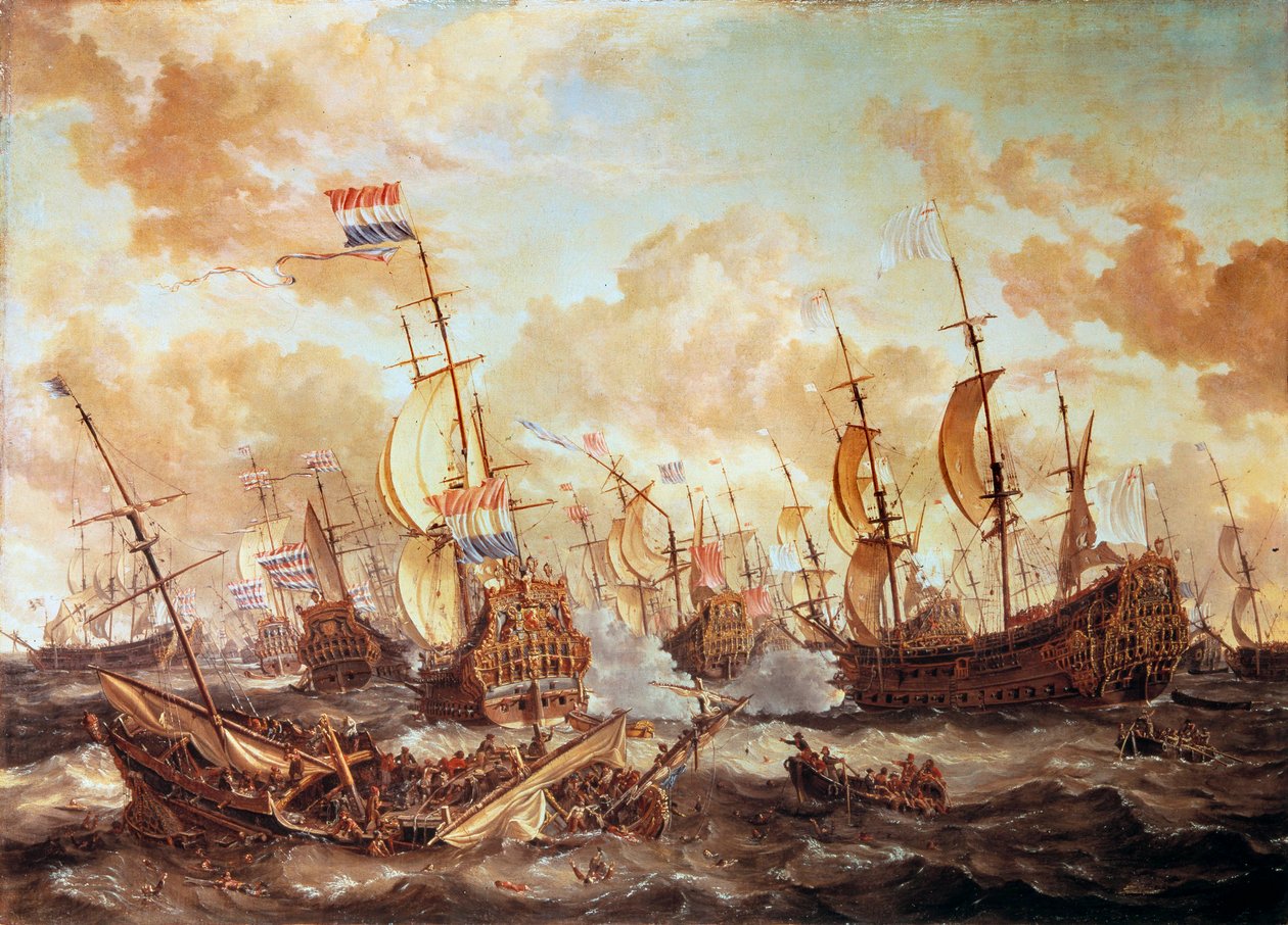 De fire dages kamp af Abraham Storck