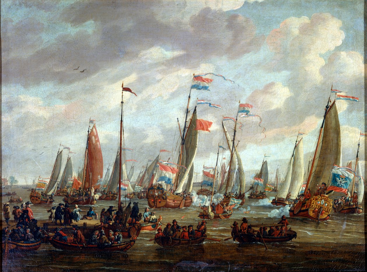 Zar Peter I besøgte England i januar 1698, begyndelsen af det 18. århundrede af Abraham Storck