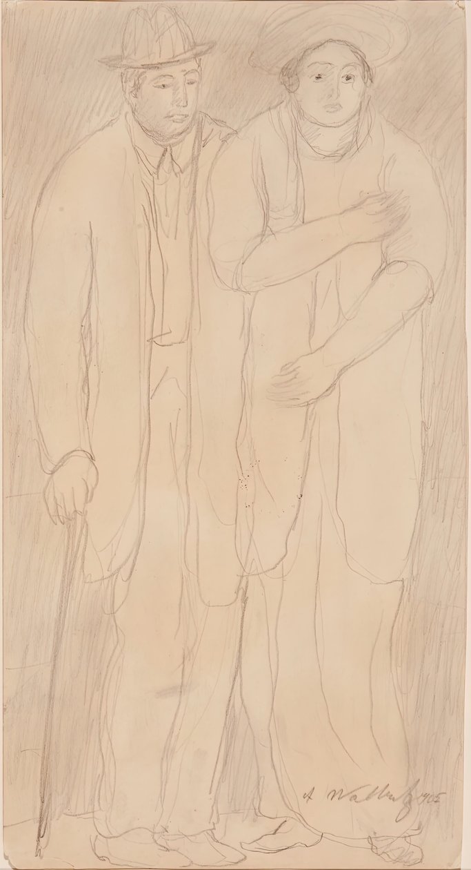 Mand og kvinde, 1905. af Abraham Walkowitz