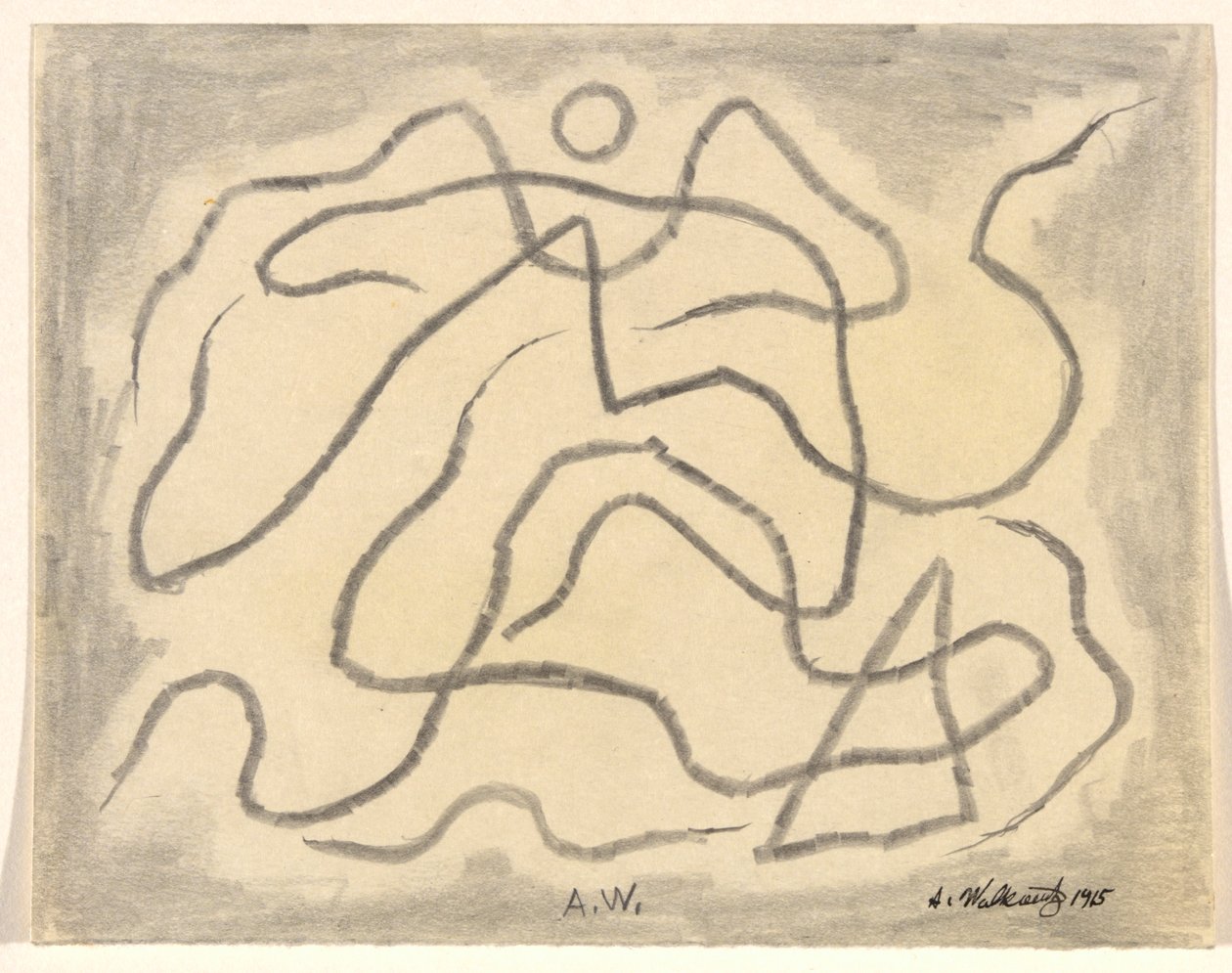 Rytmiske linjer (abstraktion) af Abraham Walkowitz