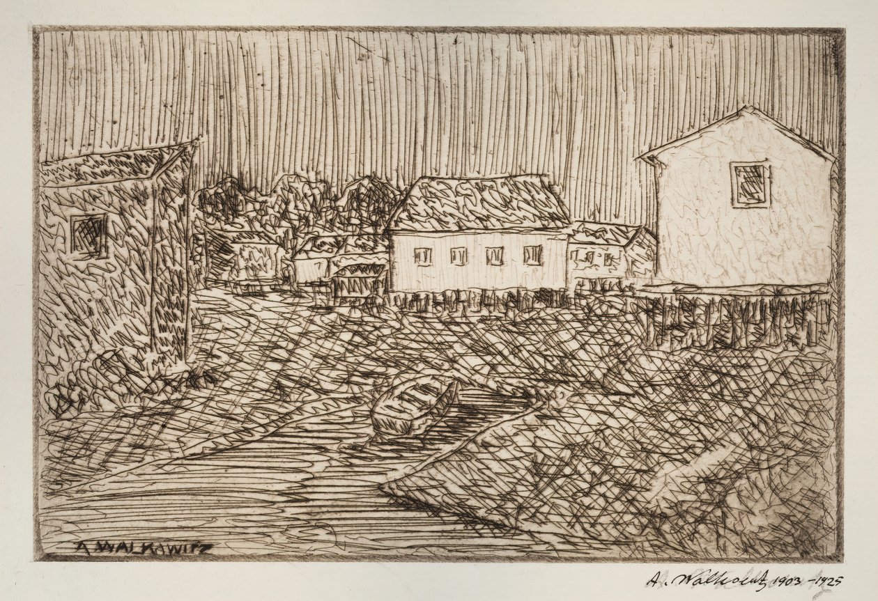Gadebillede, bygning eller portræt, 1902-1905. af Abraham Walkowitz