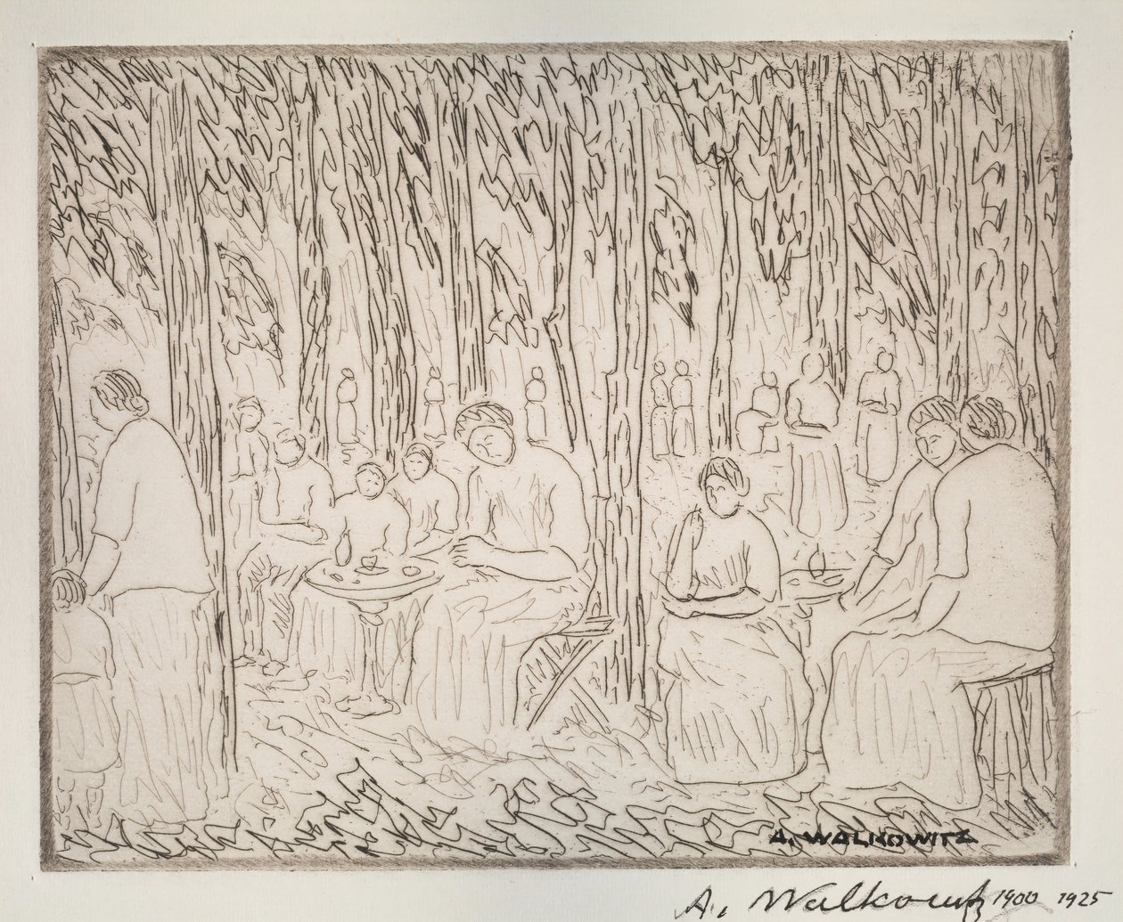 Under to træer, 1900-1925. af Abraham Walkowitz
