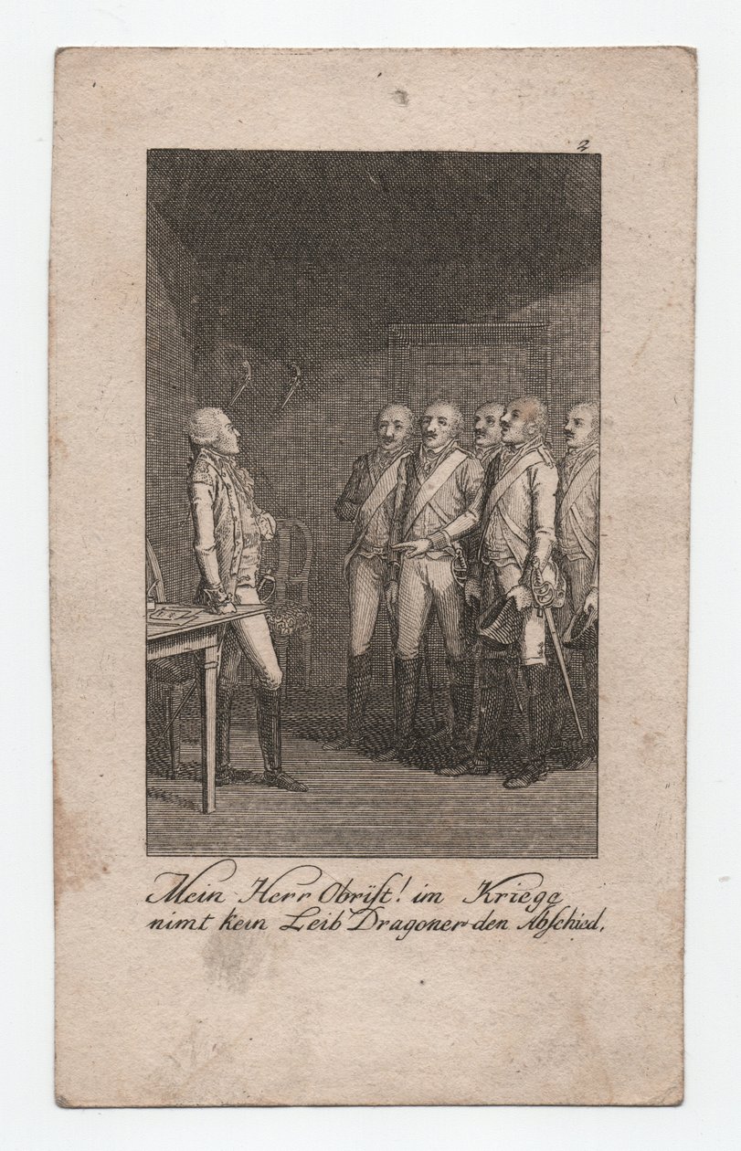 Min hr. Obrist! , ca. 1795 (kobberstik) af Abraham Wolfgang Küffner