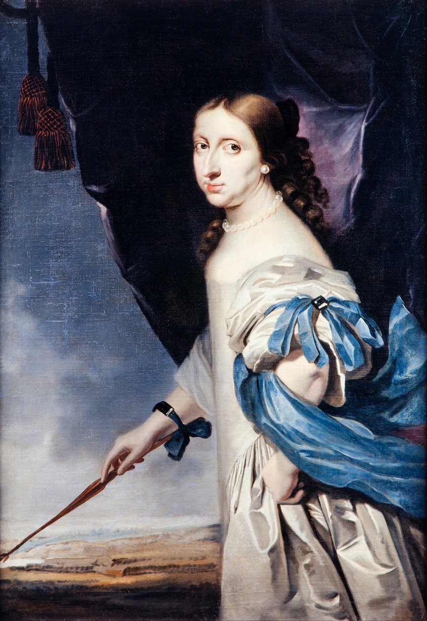 Portræt af Dronning Christina af Sverige af Abraham Wuchters