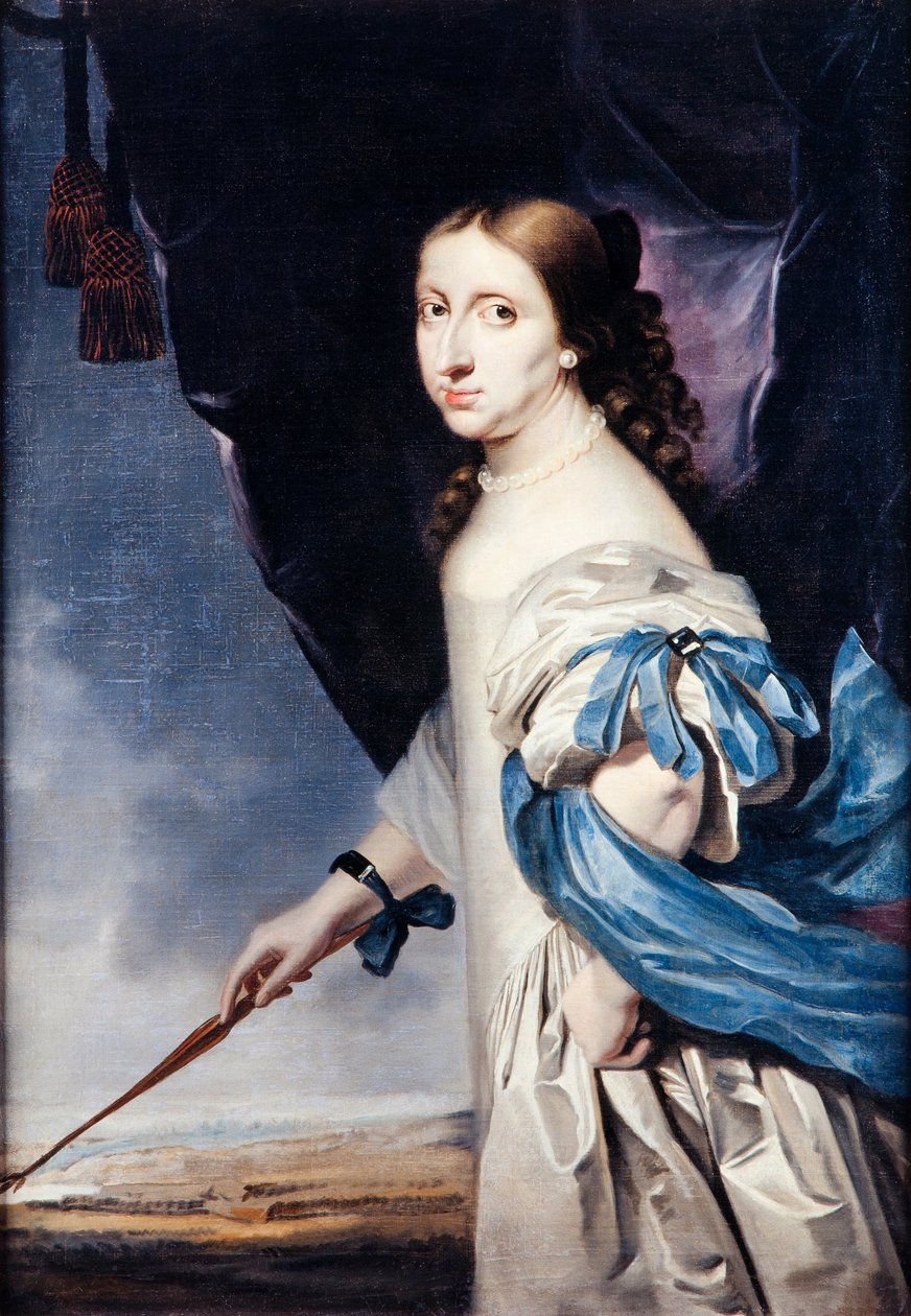 Portræt af dronning Christina af Sverige 1626-1689, 1661 af Abraham Wuchters
