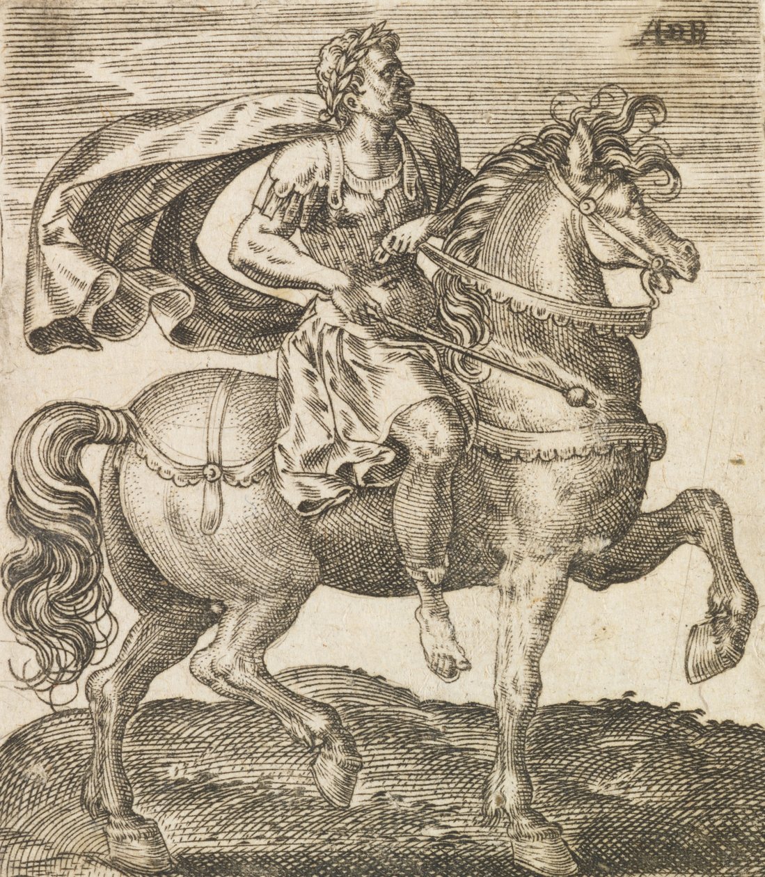 En Vitellius fra Tolv Cæsarer til Hest, c1565-1587. af Abraham de Bruyn