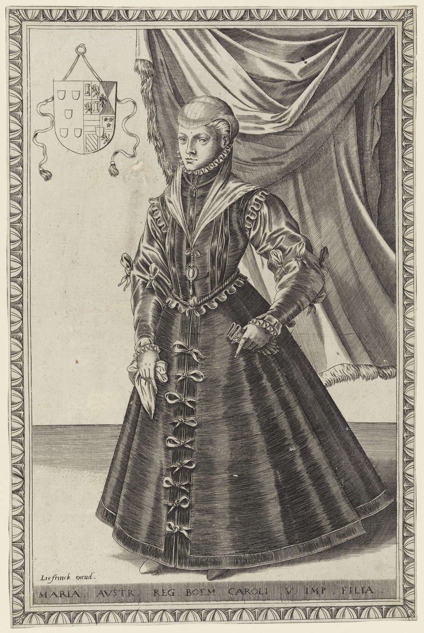 Abraham de Bruyn - Maria af Østrig, datter af Karl V af Abraham de Bruyn