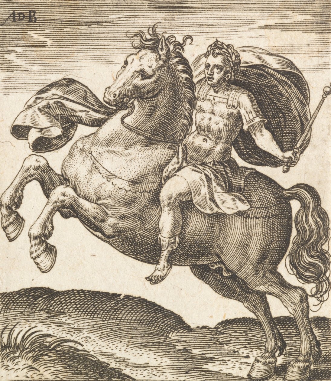 Domitianus fra Tolv Cæsarer til Hest, c1565-1587. af Abraham de Bruyn