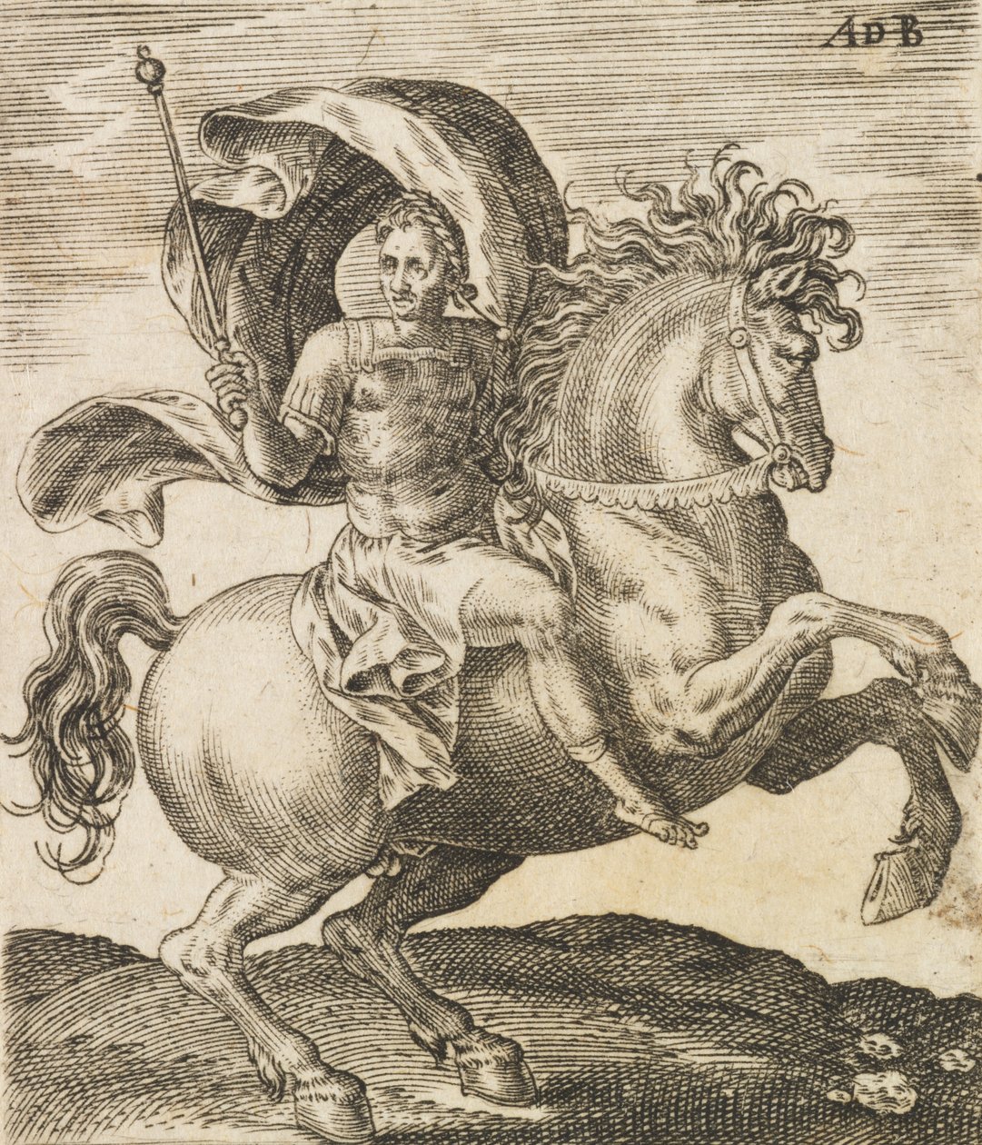 Sergius Galba fra Twelve Caesars on Horseback, c1565-1587. af Abraham de Bruyn