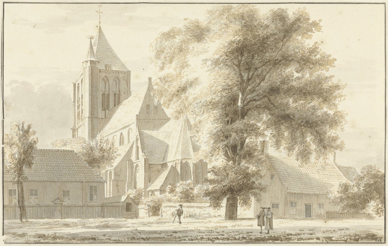 Kirken i Geffen af Abraham de Haen (II) (attributed to)