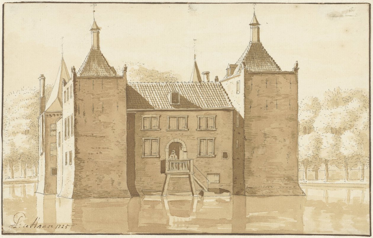 Hus Ilpenstein, Ilpendam, bagfra af Abraham de Haen (II)