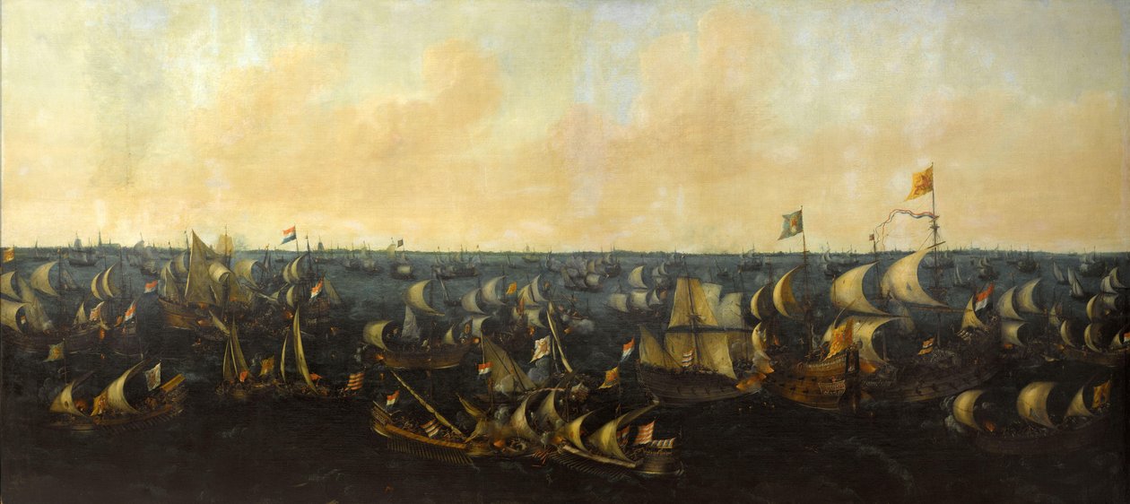 Slaget ved Zuider Zee, 6. oktober 1573 af Abraham de Verwer