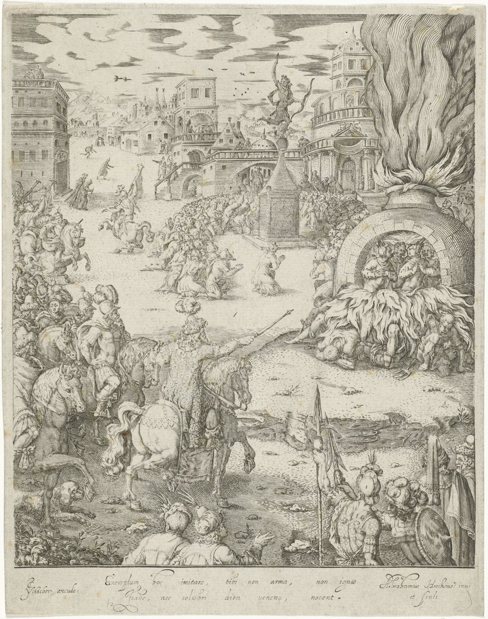Shadrak, Meshak og Abed-Nego i ildovnen af Abraham van den Hecken