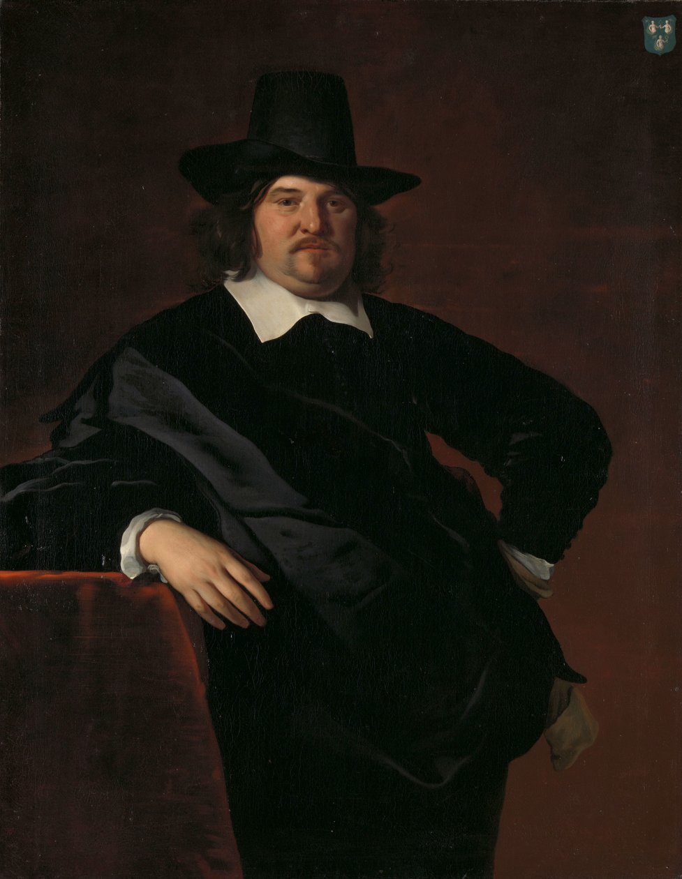 Abraham de Visscher (1605-67). Amsterdam-købmand og direktør for det hollandske vestindiske kompagni af Abraham van den Tempel (attributed to)