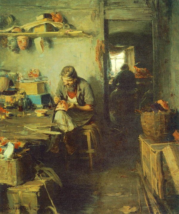 I maskebutikken af Abram Efimovich Arkhipov