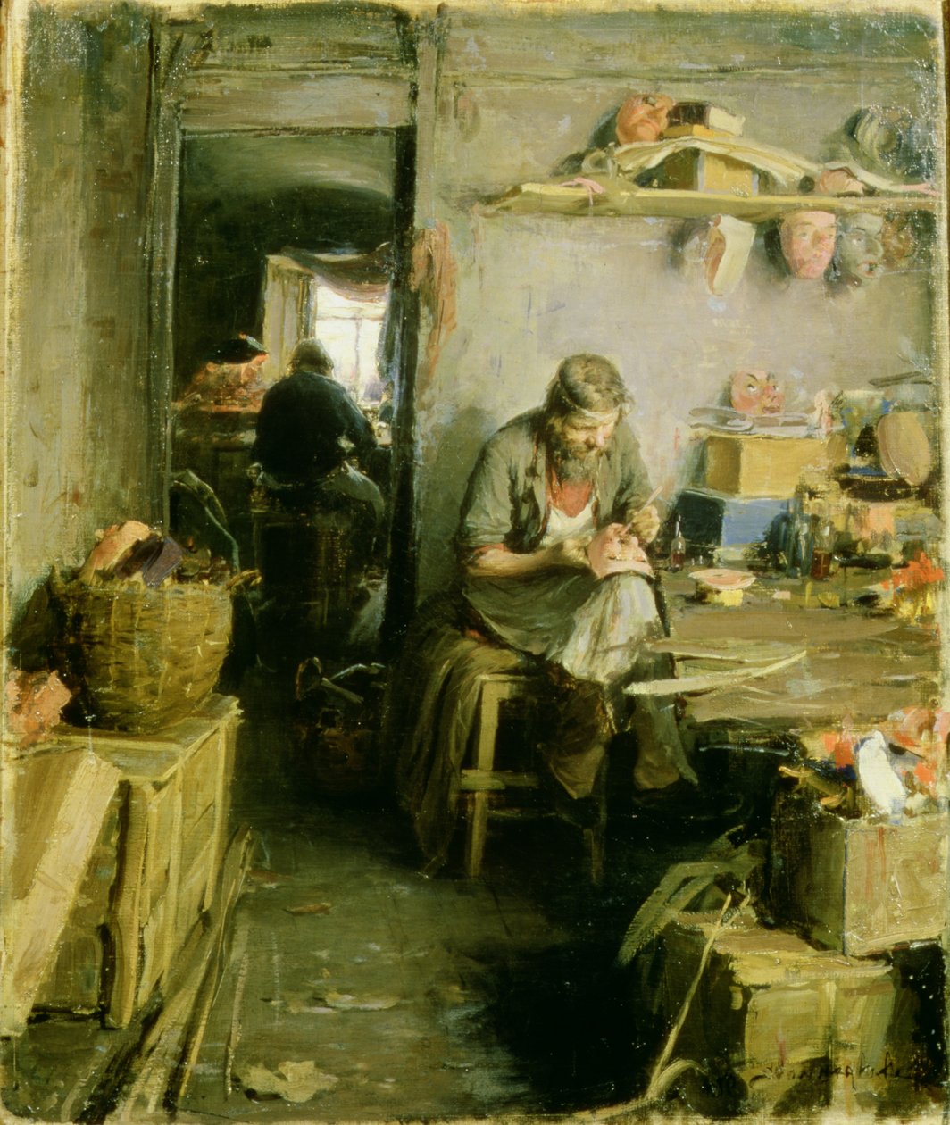 I Maskestudiet, 1897 af Abram Efimovich Arkhipov