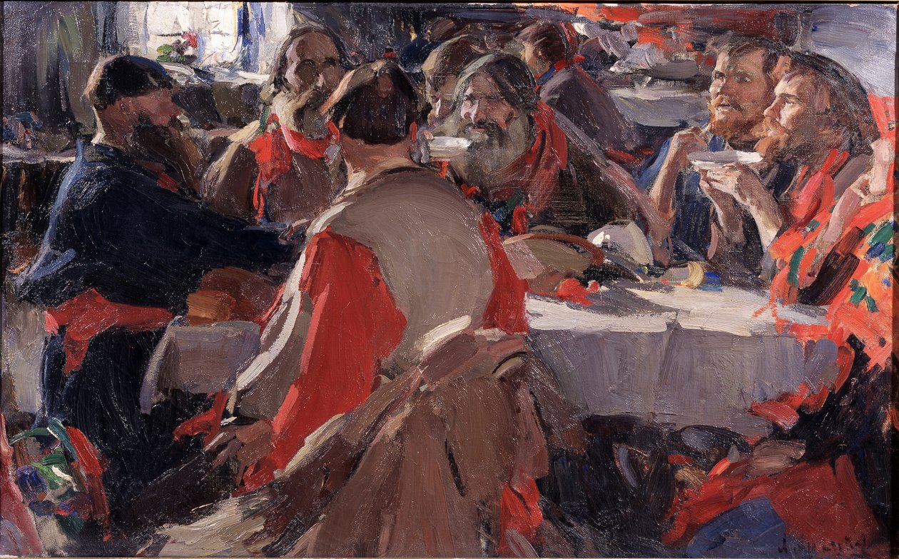 Drikke te af Abram Efimovich Arkhipov