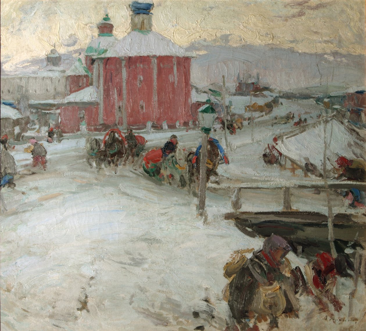 Vinter, 1909 af Abram Efimovich Arkhipov