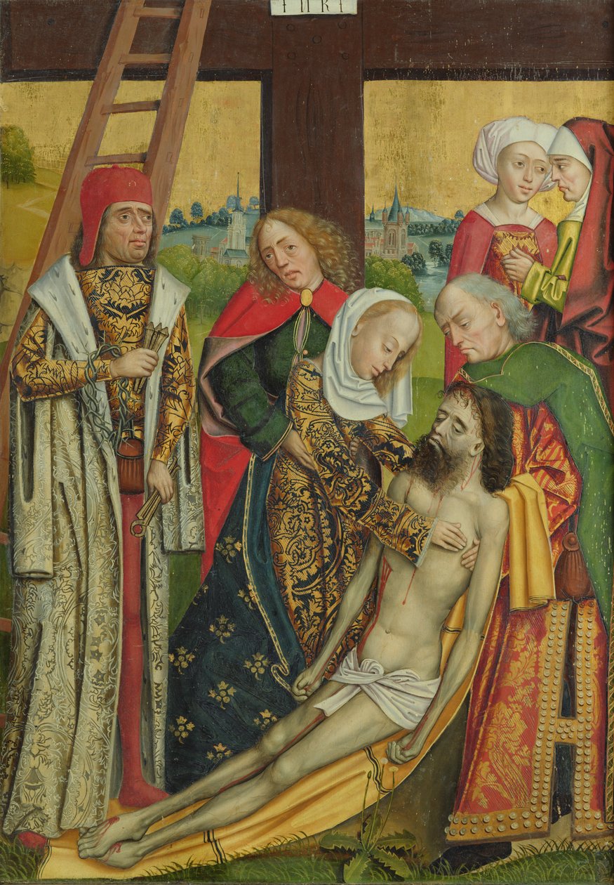 Nedstigning fra korset, fra kuppelalteret, 1499 (tempera på panel) af Absolon Stumme