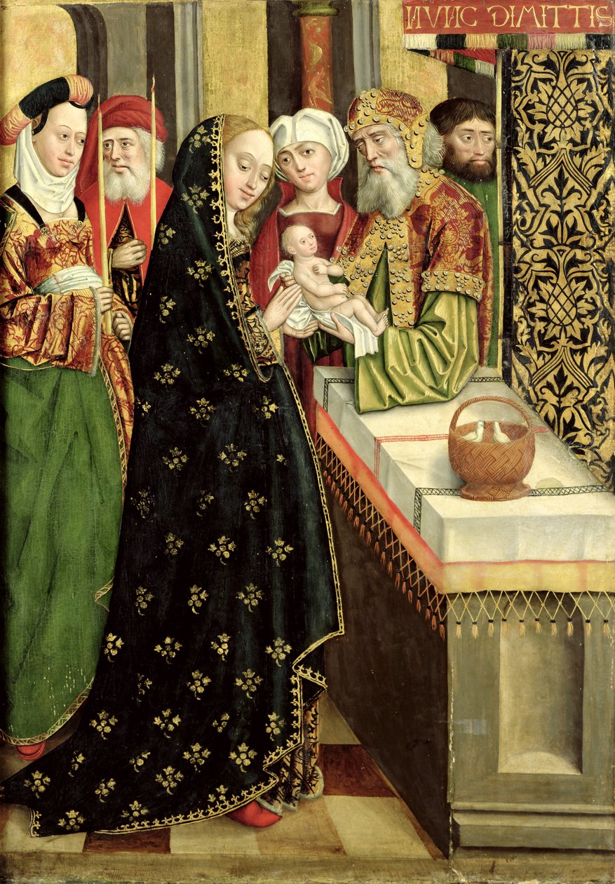 Præsentationen i templet, fra kuppelalteret, 1499 (tempera på panel) af Absolon Stumme