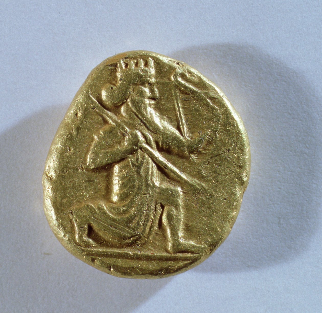 Daric, der skildrer Darius som en kongelig bueskytte (guld) (forside) af Achaemenid