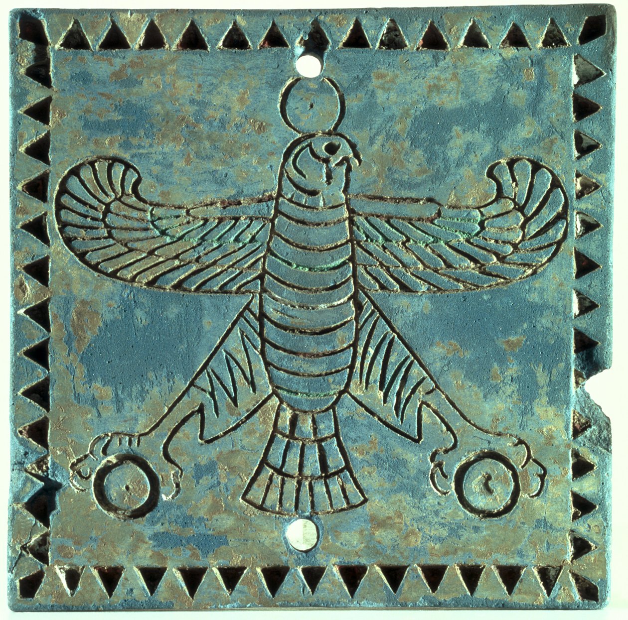 Flise, der forestiller en ørn, 500-480 f.Kr. (glaseret keramik) af Achaemenid