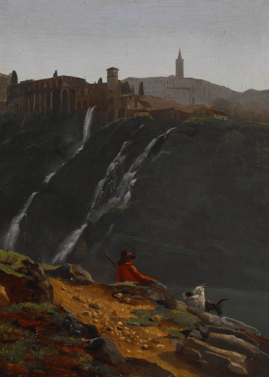 Goatherd Modsat Tivolis fald af Achille Etna Michallon