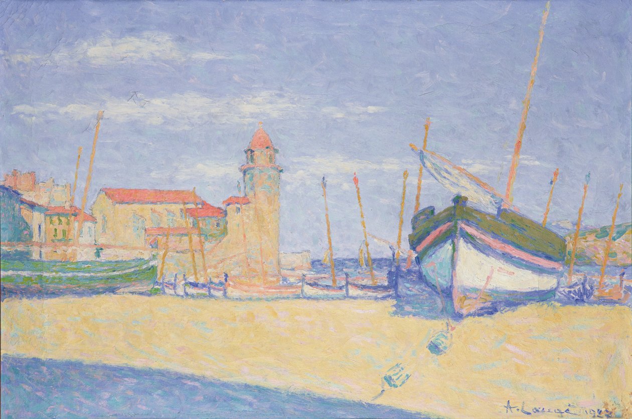 Udsigt over Collioure, 1927 af Achille Lauge