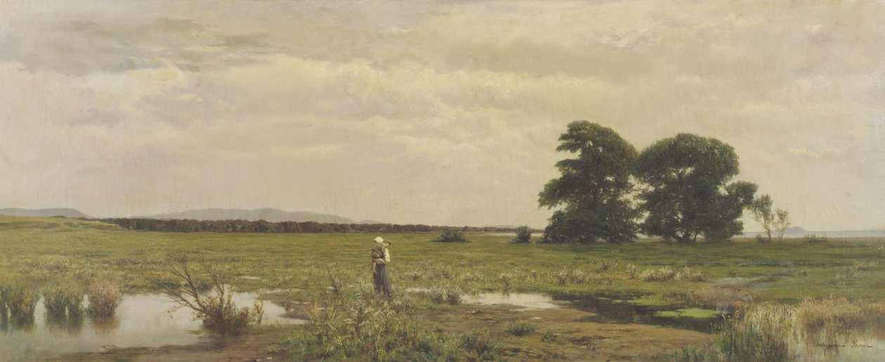 romersk landskab af Achille Vertunni